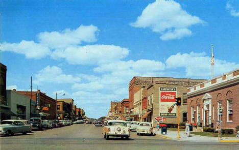 Street scene, Fairmont Minnesota, 1950's