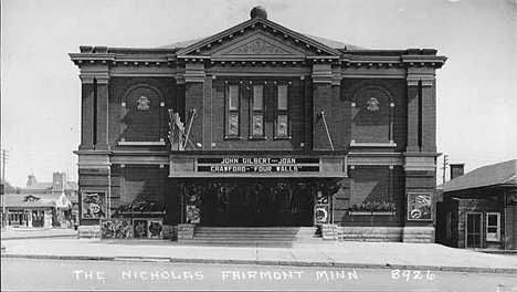 The Nicholas Theatre, Fairmont Minnesota, 1928