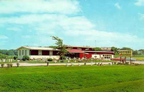 Pottery Shop on Highway 65, Faribault Minnesota, 1960's