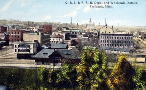 Railroad Depot and Wholesale District, Faribault Minnesota, 1926