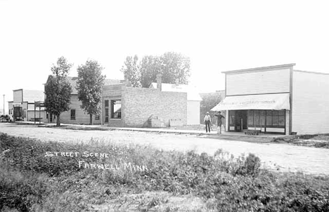 Street scene, Farwell Minnesota, 1910