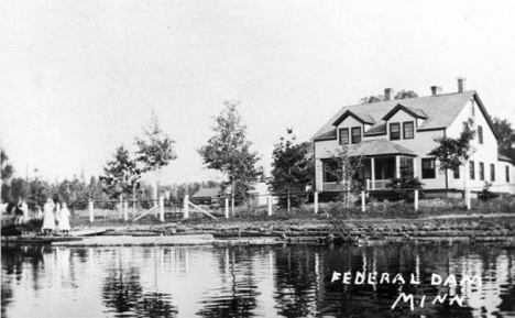 Scene at Federal Dam Minnesota, 1928