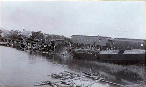 Train wreck on the Great Northern Railway at Fergus Falls Minnesota, 1895