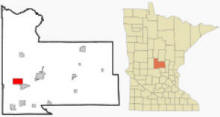 Location of Flensburg, Minnesota