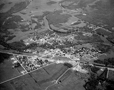 Aerial view, Floodwood Minnesota, 1970