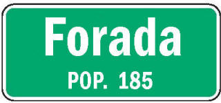 Forada Minnesota population sign