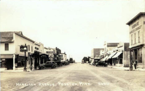 Harrison Avenue, Fosston Minnesota, 1940's?