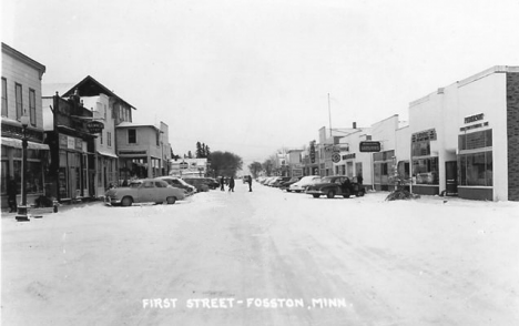 First Street, Fosston Minnesota, 1950's