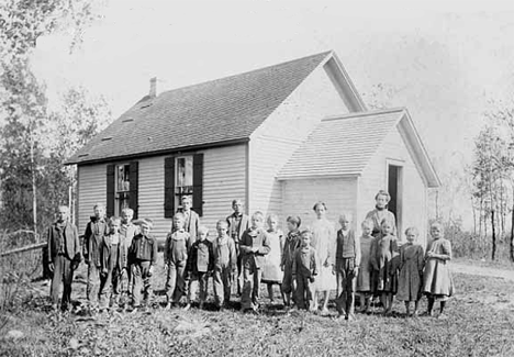Schoolhouse near Fosston Minnesota, 1895