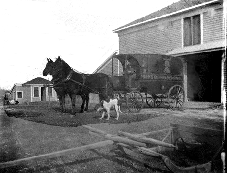 Mark's Medicine Wagon, Fosston Minnesota, 1915