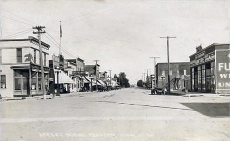 Street scene, Fosston Minnesota, 1918