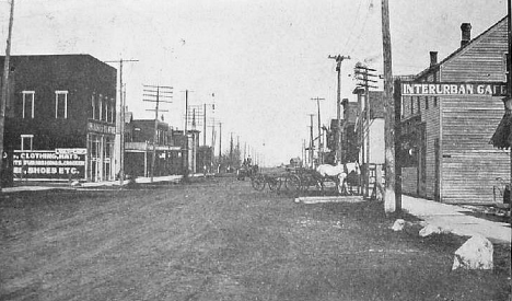 First Street looking west, Fosston Minnesota, 1913