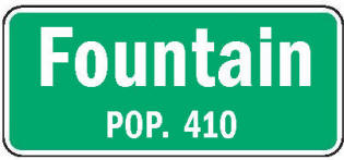 Fountain Minnesota population sign