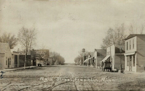 Main Street, Franklin Minnesota, 1921