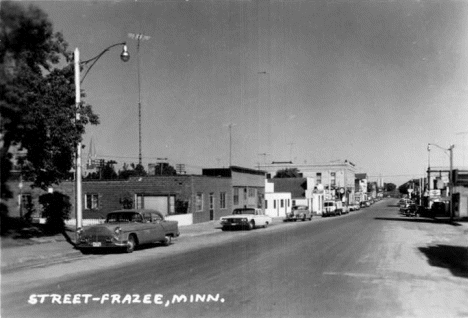Street scene, Frazee Minnesota, 1960's