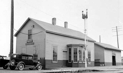 Railroad station, Frazee Minnesota, 1935
