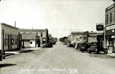 Street scene, Frazee Minnesota, 1940