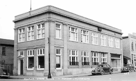 Peoples State Bank, Frazee Minnesota, 1945