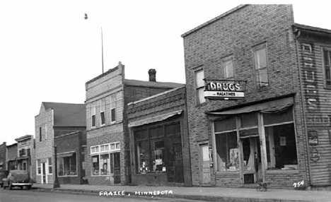 Street scene, Frazee Minnesota, 1950