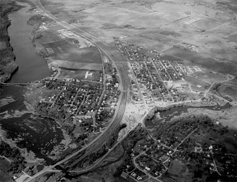 Aerial view, Frazee Minnesota, 1971