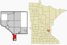 Location of Fridley, Minnesota