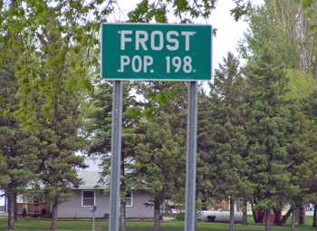 Frost Minnesota population sign