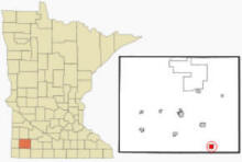 Location of Fulda Minnesota