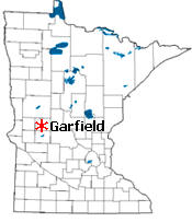 Location of Garfield Minnesota