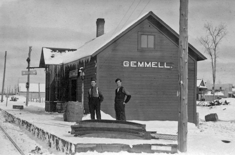 Depot, Gemmell Minnesota, 1910's