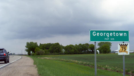 Georgetown Population Sign on US Highway 75, Georgetown Minnesota, 2008