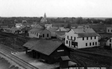 Birds Eye View, Georgetown Minnesota, 1907?