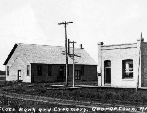 State Bank and Creamery, Georgetown Minnesota, 1907?