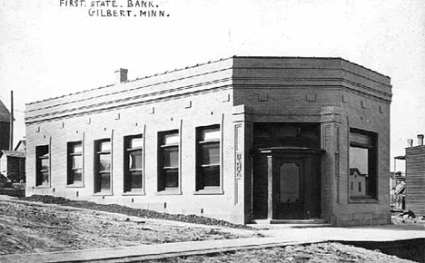 First State Bank, Gilbert Minnesota, 1910