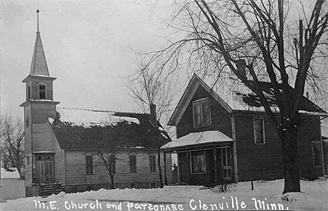 Methodist Episcopal Church and parsonage at Glenville Minnesota, 1910