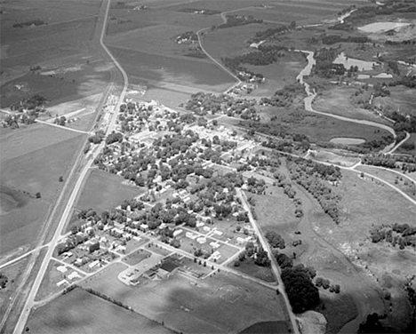 Aerial view, Glenville Minnesota, 1972