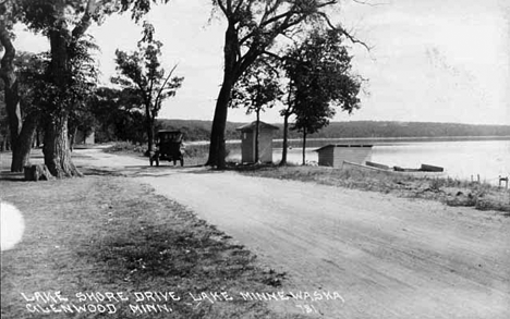 Lake Shore Drive, Lake Minnewaska near Glenwood Minnesota, 1910