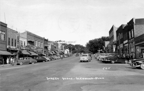Street Scene, Glenwood Minnesota, 1953