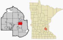 Location of Golden Valley Minnesota