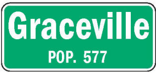 Graceville Minnesota population sign