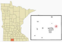 Location of Granada, Minnesota