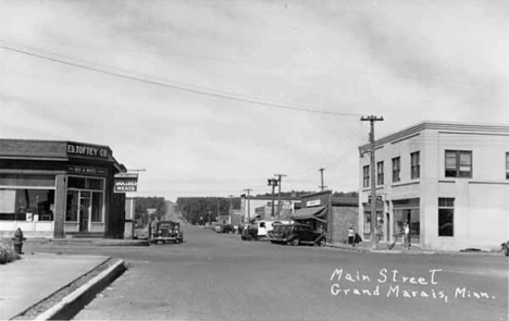 Main Street, Grand Marais Minnesota, 1935