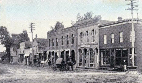West side of Main Street, Grand Meadow Minnesota, 1909