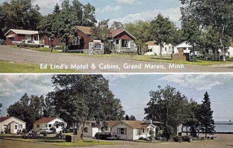 Ed Lind's Motel and Cabins, Grand Marais Minnesota, 1960