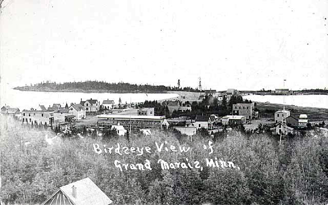 Birdseye view of Grand Marais Minnesota, 1910
