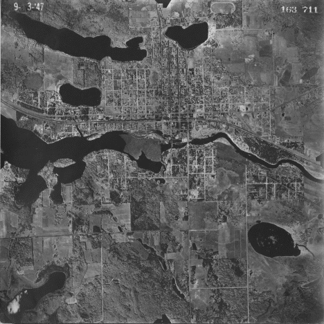 Aerial Photo, Grand Rapids Minnesota, 1947
