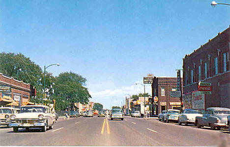 Street scene, Grand Rapids, Minnesota, 1950's.