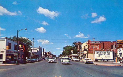 Street scene, Grand Rapids, Minnesota, 1950's.
