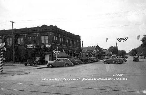 Business section, Grand Rapids Grand Rapids Minnesota, 1950?