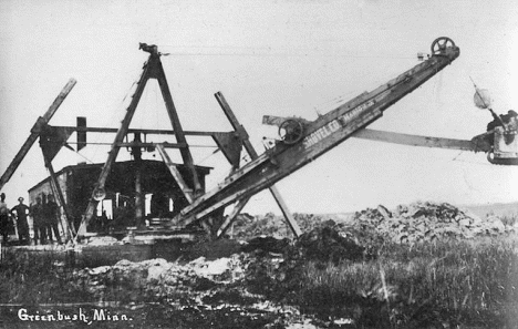 Digging drainage ditch near Greenbush Minnesota, 1910's