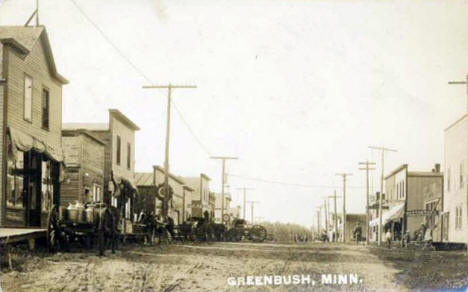 Street scene, Greenbush Minnesota, 1911